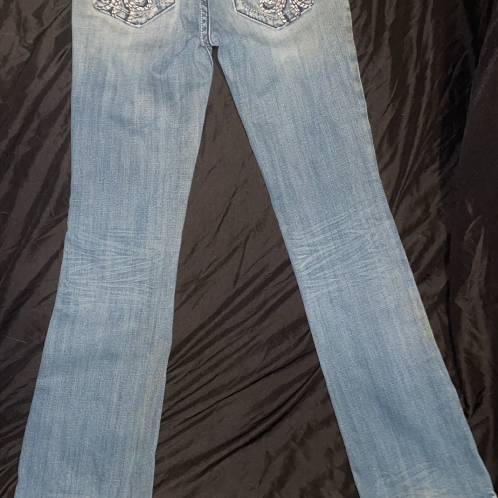Light Blue Embellished Women's Miss me Jeans